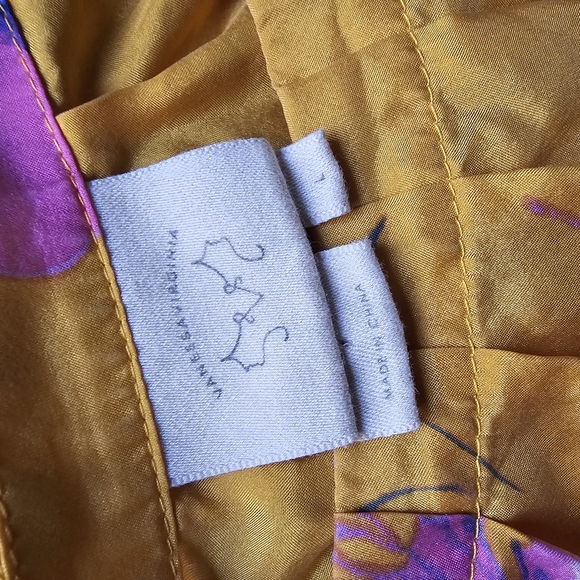 Vanessa Virginia Anthro Maximalist Silk Floral Cottagecore Boho midi dres sz L - Picture 5 of 10